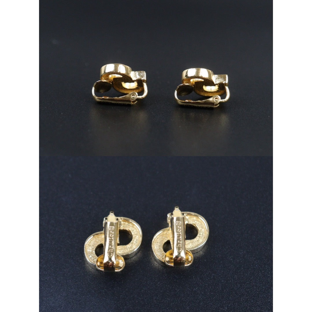 Rank A | Dior CD Rhinestone Necklace Earring Set |24041805