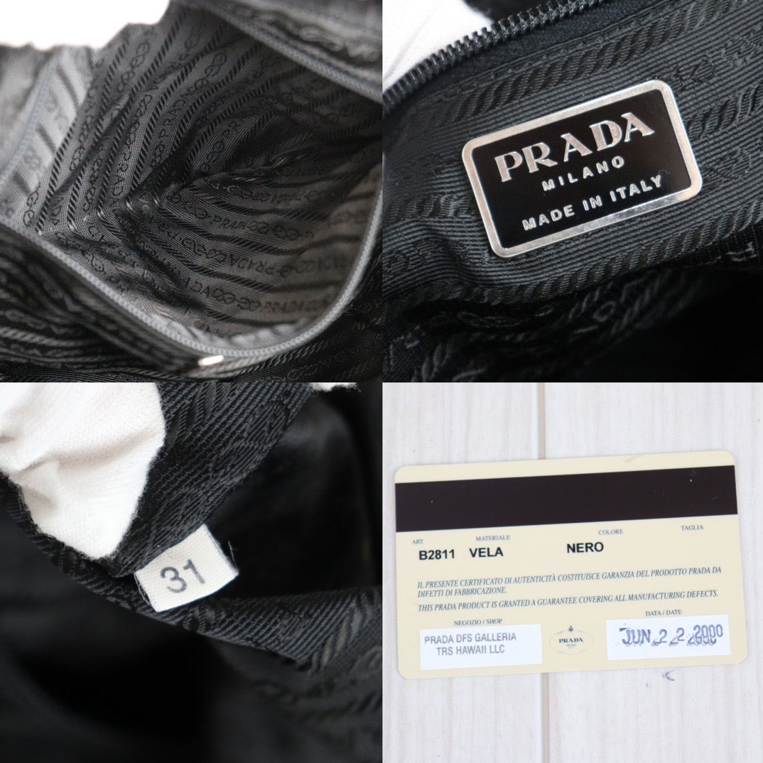 Rank A|Prada Nylon Backpack Medium Black|23100619