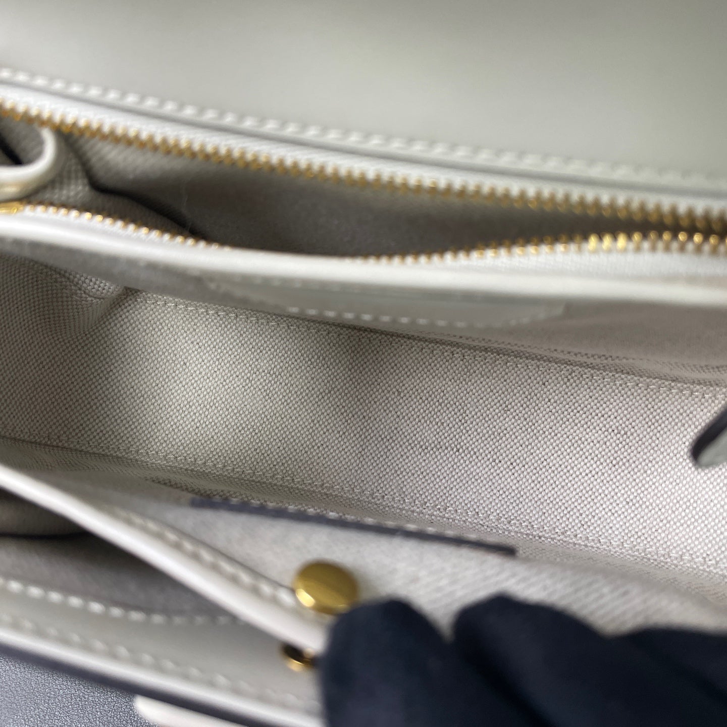 First installment 1/3| Very Good ( Rank A) | GUCCI Bamboo Leather White Hand Bag