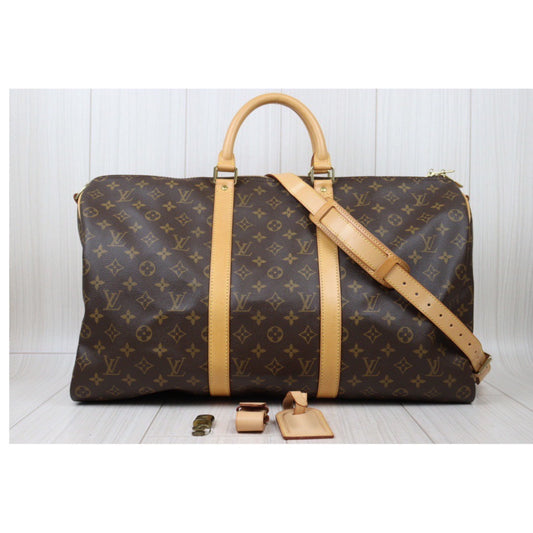 Rank A| LV Monogram Keypol Bandrière 50 With Shoulderstrap|24041603