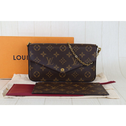 Very Good ( Rank A) |LV Monogram Pochette Felicie Shoulder Bag IC chip|H24112116