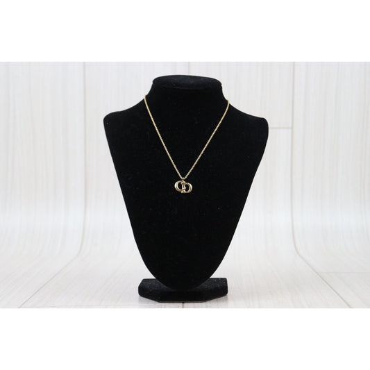 Rank A | Dior Earring Necklace Set Gold|24042305