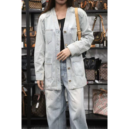 Very Good ( Rank A) | CHANEL 21 Cruise New Denim Jacket 36 size |W25102105