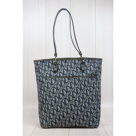 Very Good ( Rank A) |Dior Trotter Tote Bag Blue|26020616