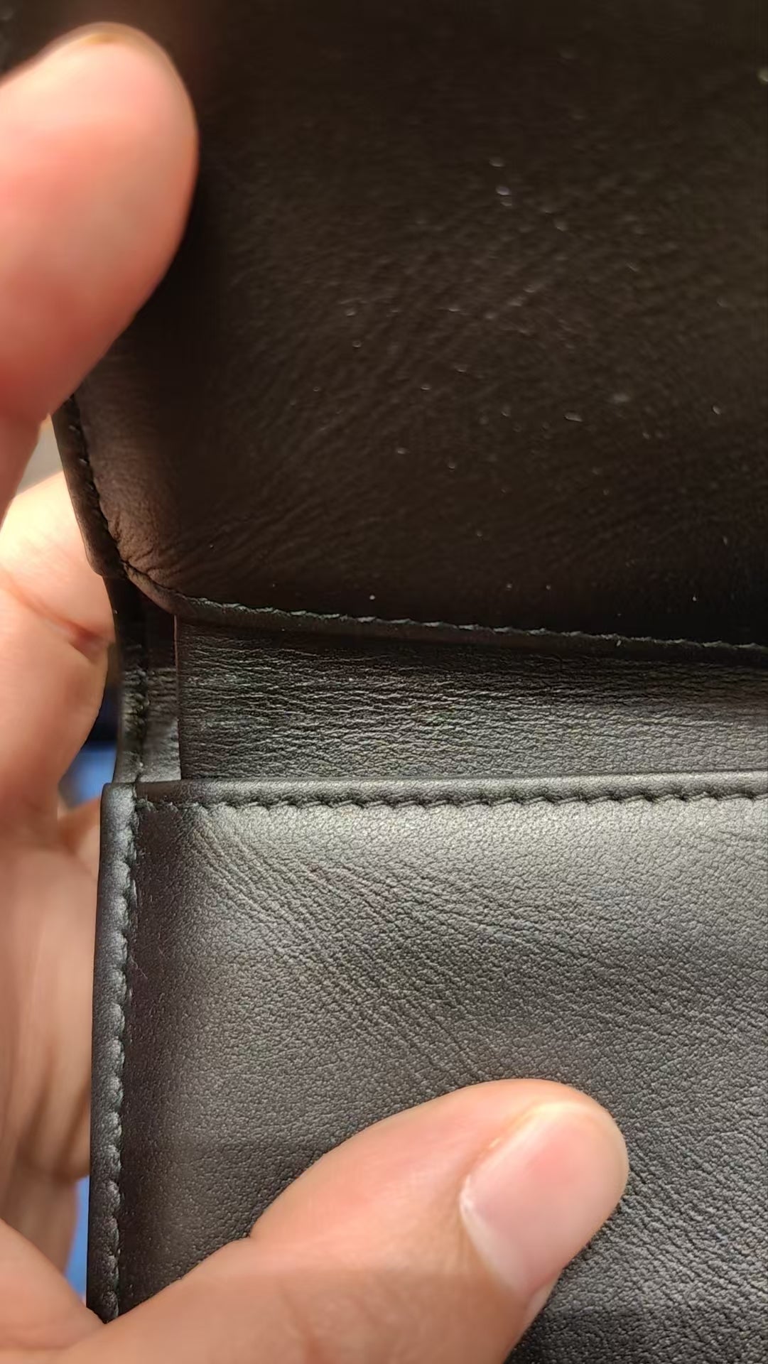 CHANEL Leboy Caviar Skin Black Wallet