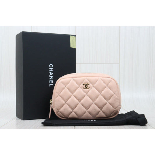 Very Good ( Rank A)| CHANEL Caviar Skin Coin Purse Pink IC Chips Model|Q25042206