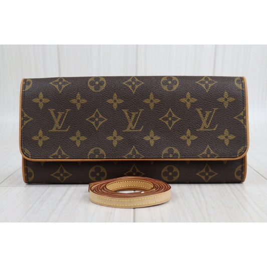 Rank A| LV Monogram Pochette Twin GM Shoulder Bag|23120703