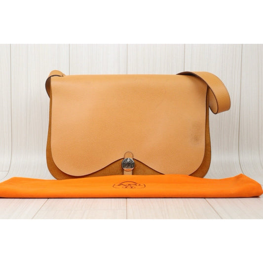 Good ( Rank AB)| HERMES Sac Colorado GM Toile Natura Shoulder Bag ◻︎I Stamp Made in 2005 Year|24091216