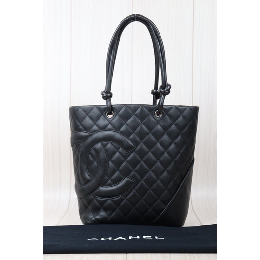 Good ( Rank AB) | CHANEL Cambon Line ToteBag Black Made In 2004-2005 Year|24070412