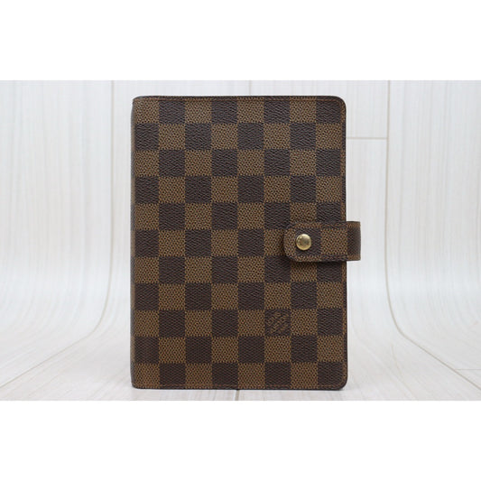 Very Good ( Rank A)| LV Damier Ring Agenda Cover Notebook Cover |Q25021307