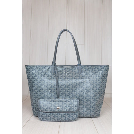 Rank A | Goyard Saint-Louis PM Tote Bag Grey|S24070901