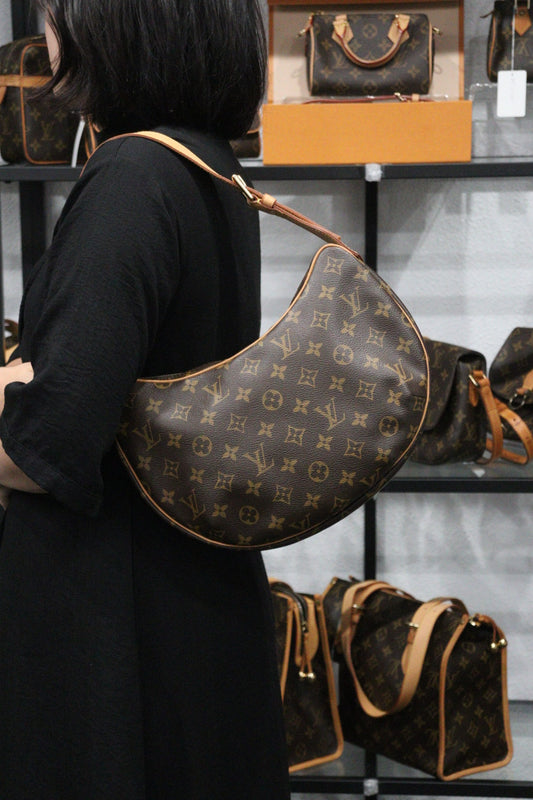 Rank AB |LV Monogram Pochette Croissant MM Shoulder Bag|23101307