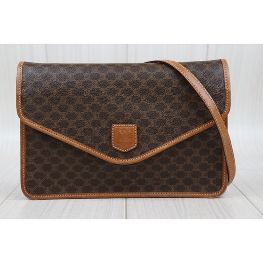 Rank AB| CELINE Macadam Shoulder Bag |V24012527