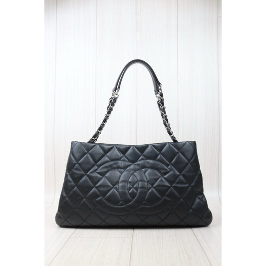 Rank A| CHANEL Caviar Skin Leather Calf Leather Tote Bag Made In 2011 Year|S24051301