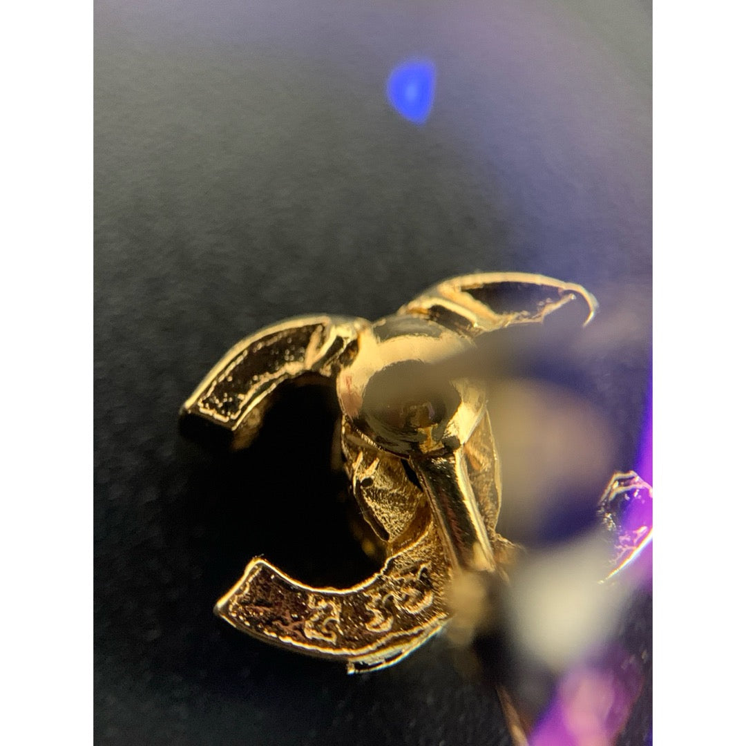 Very Good ( Rank A) |CHANEL Coco Mark Gold 24 Plated Earrings |25070701