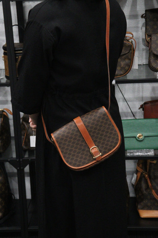 Rank AB| CELINE Macadam Shoulder Bag |23121918