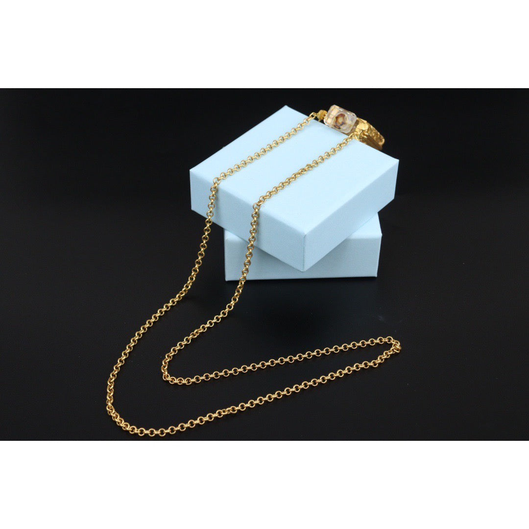 Rank AB | CHANEL Vintage Perfume No5 Brass Perfume Necklace |24030738