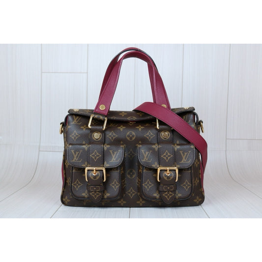 Very Good ( Rank A)| LV Monogram Manhattan Tote Bag With Shoulder Bag|S24100202