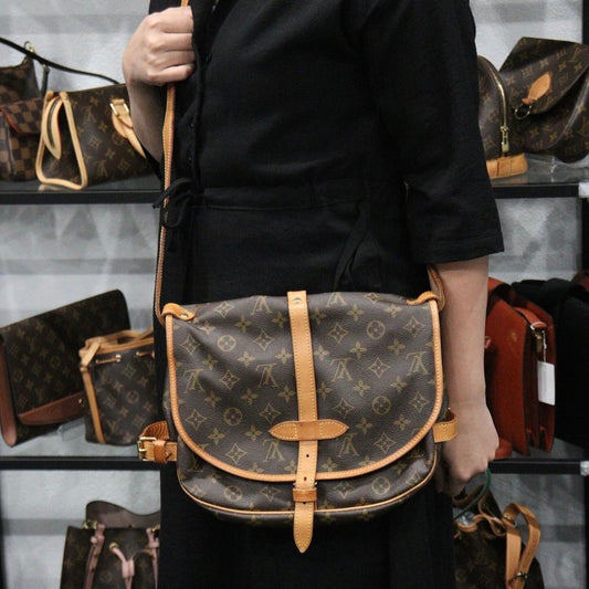 Rank AB | LV Monogram Saumur MM Shoulder Bag|23121409