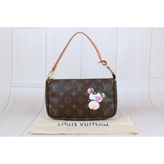 Very Good ( Rank A)| LV Takashi Murakam Panda Monogram Pochette Accessoires |S24100204