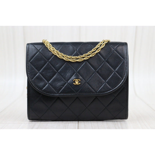 Rank AB| CHANEL Mini Coco Mark Matrasse Lambskin Chain Shoulder Bag |24022715