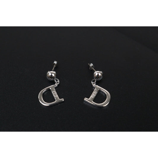 Very Good ( Rank A)| Dior D Earring Silver|V25071013