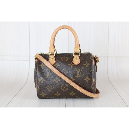 Good ( Rank AB)|LV Monogram Nano Speedy Shoulder Bag|S25070703