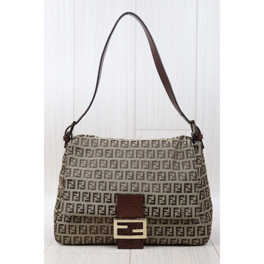 Rank AB | FENDI Zucca Mamma Baguette Shoulder Bag |V24060622