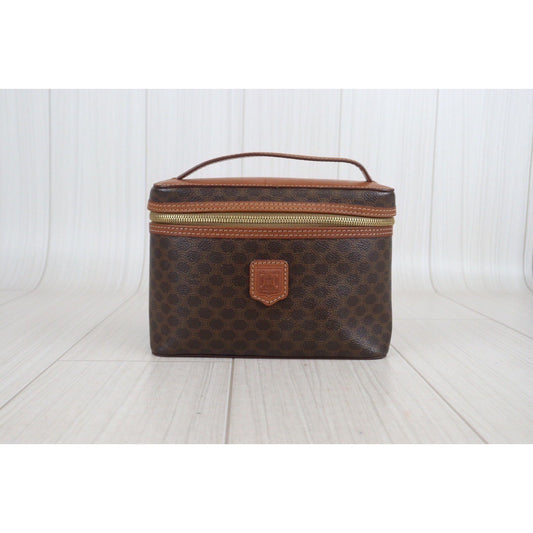 Rank A | CELINE Macadam Vanity Handbag |23092615
