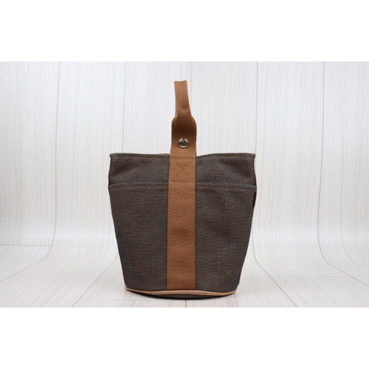 Rank A | HERMES Canvas Handbag |V24031420