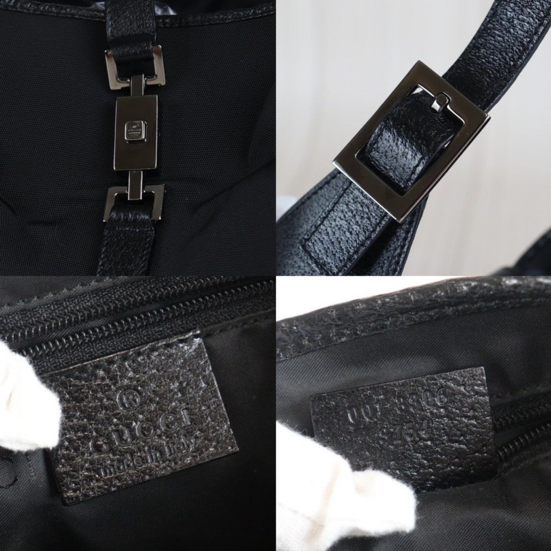 Rank A | GUCCI Campus Leather Jackie Black |23091526