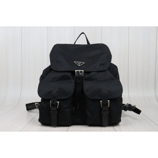 Very Good ( Rank A) |Prada Nylon Backpack Medium Black|25021805