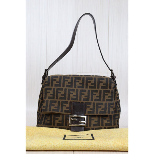 Rank A| FENDI Zucca Mamma Baguette Shoulder Bag |24022711