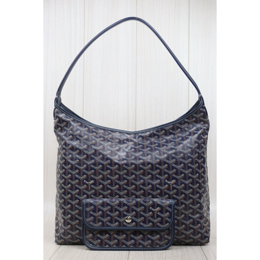 Excellent(Rank SA)| Goyard Boheme Hobo Shoulder Bag Navy Blue|S25022504