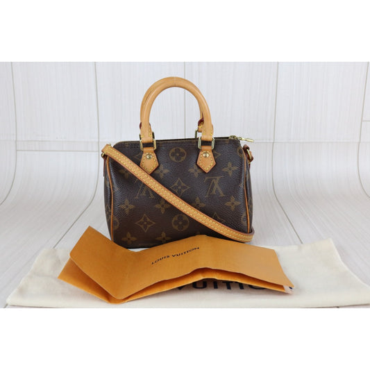 Good ( Rank AB)|LV Monogram Nano Speedy Shoulder Bag|S25090402