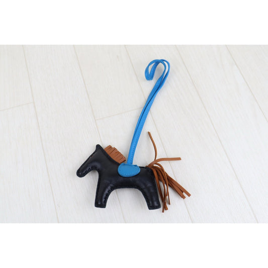 Excellent(Rank SA)| HERMES Rodeo PM Bag Charm Blue and black|S25022803