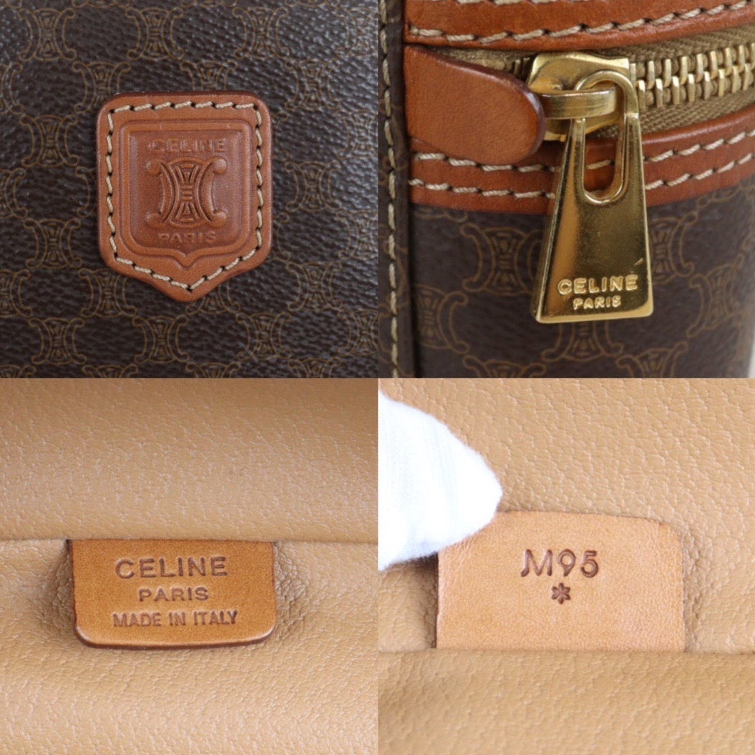 Rank A | CELINE Macadam Vanity Handbag |23092615