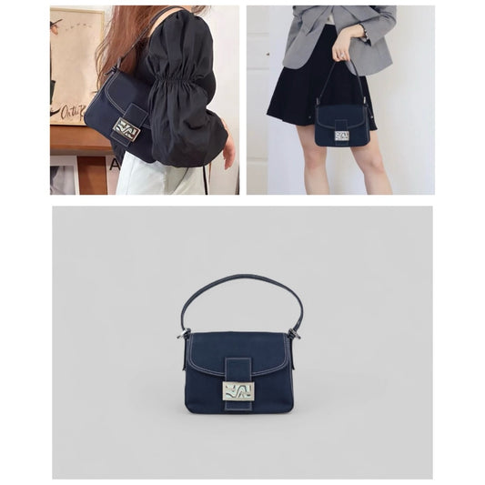 Good ( Rank AB)| FENDI Denim Baguette Shoulder Bag |J25060503