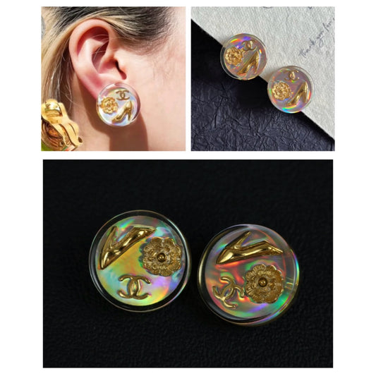 Very Good ( Rank A)|CHANEL Laser Series Earrings|X25032003