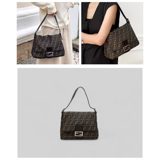 Very Good ( Rank A)| FENDI Zucca Mamma Baguette Shoulder Bag |25042108