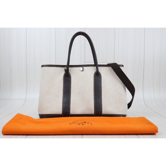 Rank A | HERMES Garden Party TPM Handbag Made In 2005 Year |24030136