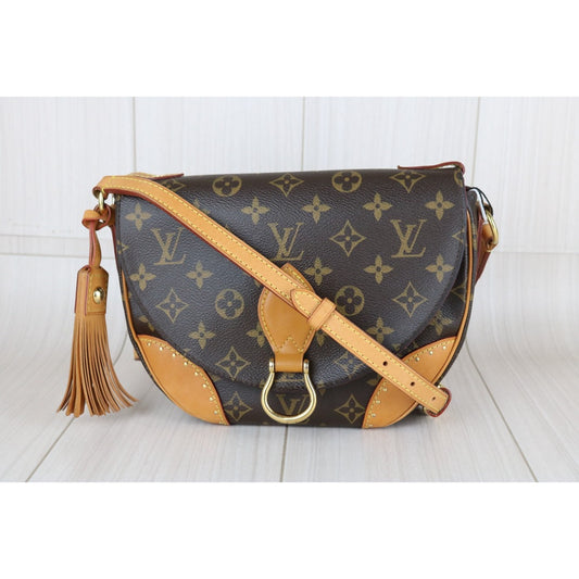 Good ( Rank AB)| LV Monogram Saint Cloud Rivet Tassel Shoulder Bag |X25081813