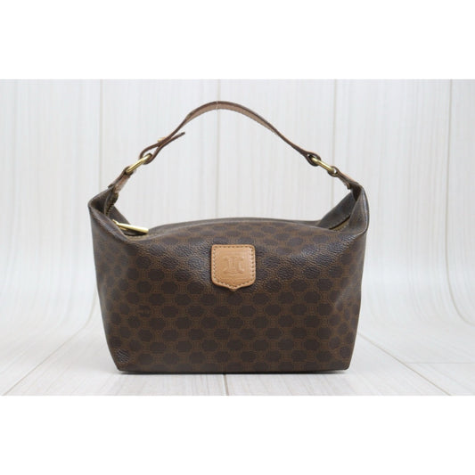 Include Entrupy Certificate of Authenticity|Good ( Rank AB)| CELINE Vintage Macadam Hand Bag |26100802