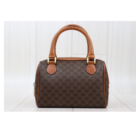 Rank A |CELINE Macadam Poston 18 Bag Hand Bag|24041118