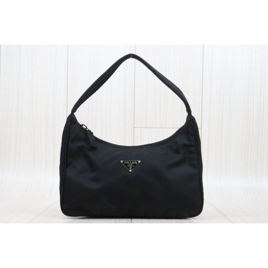 Very Good ( Rank A) | PRADA HOBO HandBag Black|25052210