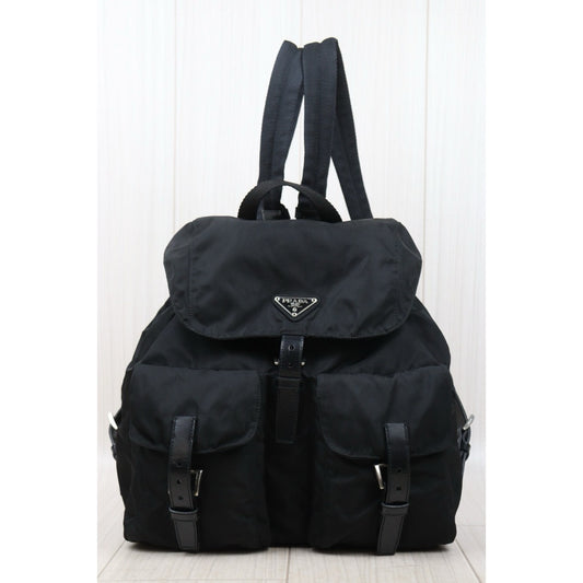 Good ( Rank AB)|Prada Nylon Backpack Medium Black|25062614