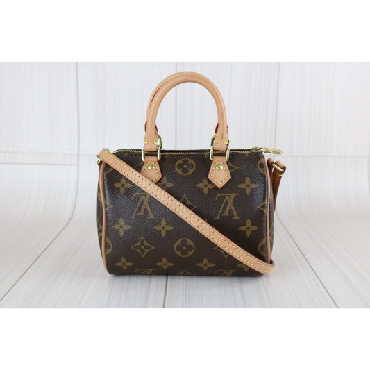 Good ( Rank AB)|LV Monogram Nano Speedy Shoulder Bag|S25070604