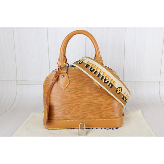 Very Good ( Rank A)|LV Epi Alma BB HandBag Shoulder Bag Caramel Color|X25111310