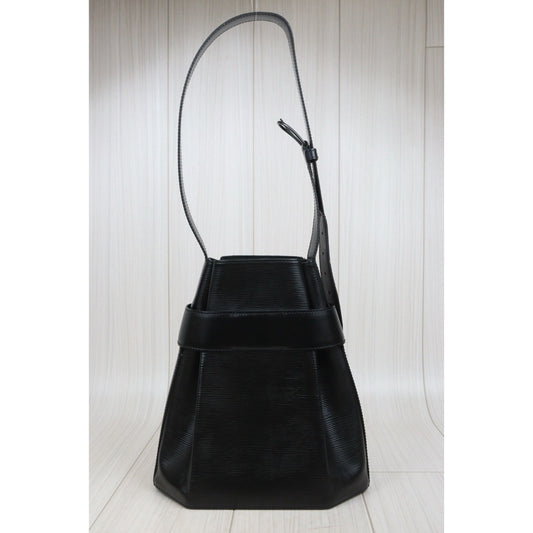 Include Entrupy Certificate of Authenticity|Good ( Rank AB)| Louis Vuitton Epi Sack de Paul Shoulder Bag Black PM|V25091607