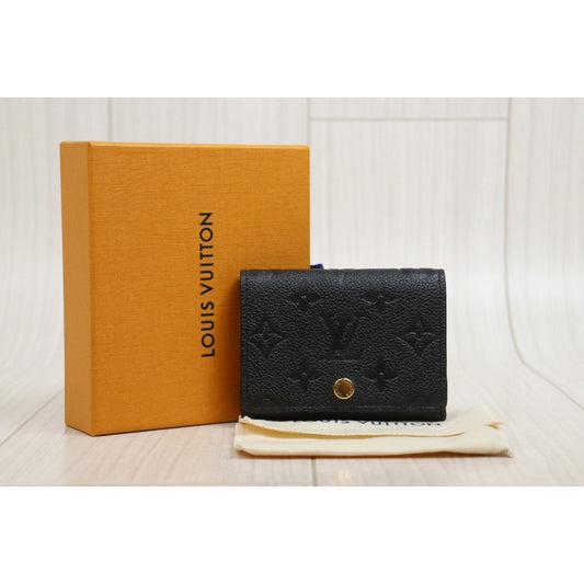 Very Good ( Rank A)|Full Set LV Monogram Empreinte Porto Carte Black Card Holder IC Chips Model |26030506